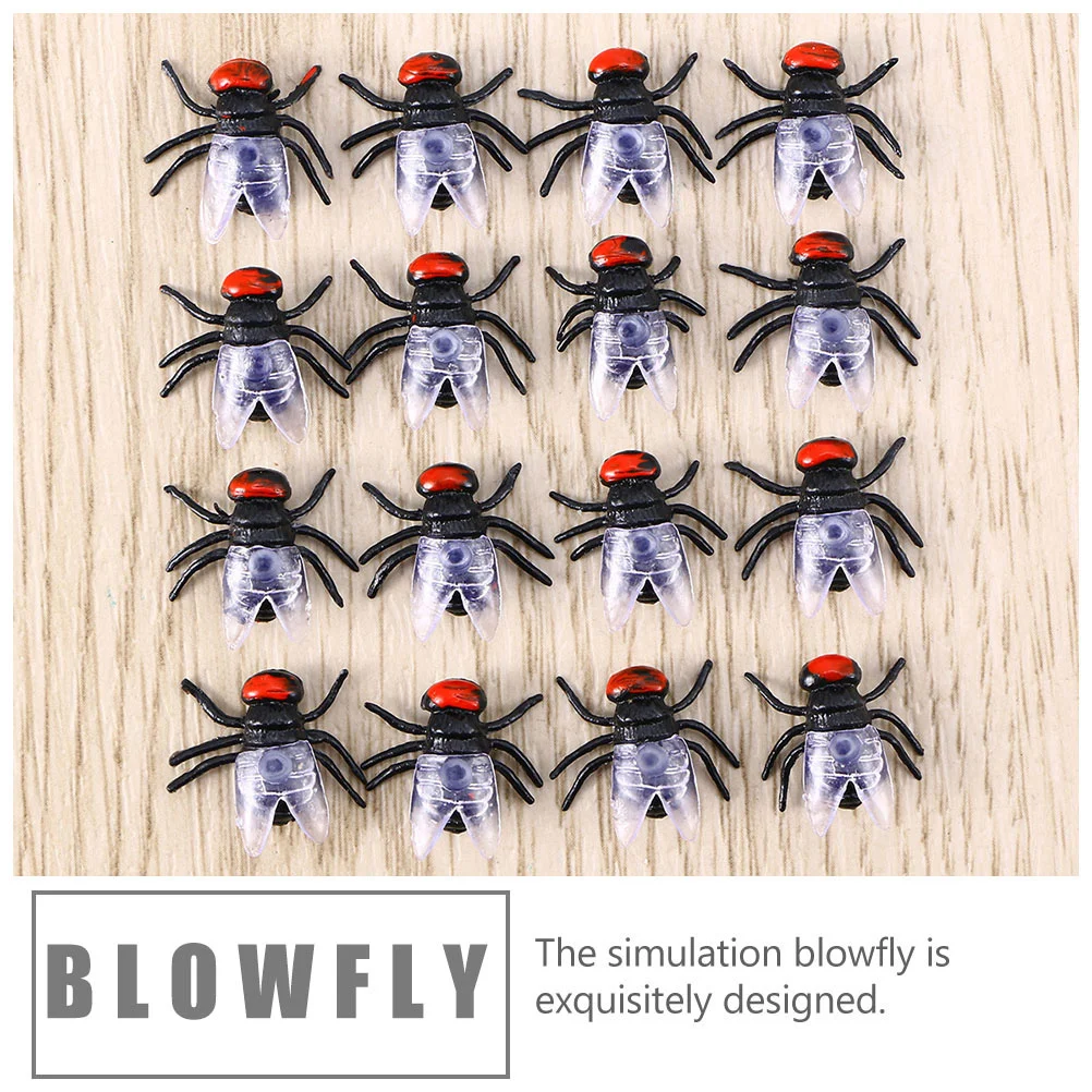 100 Pcs Artificial Fly Party Prank Props Halloween Fake Toy Blowfly Flying Toys