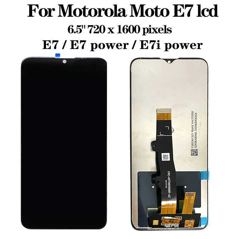 Pantalla LCD probada de 6,5 pulgadas para Motorola Moto E7, montaje de digitalizador táctil para Moto E7 Power LCD Diaplsy E7i Power LCD