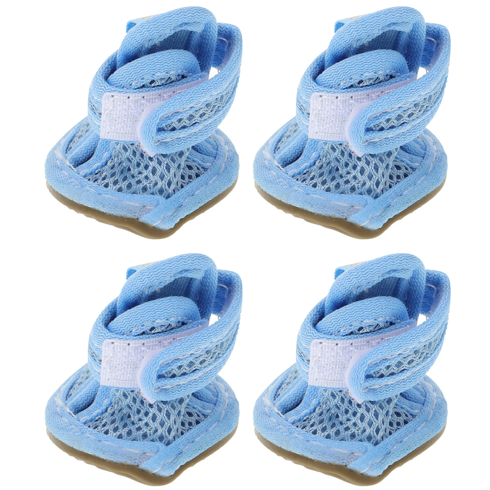 

4Pcs Pet Breathable Mesh Dog Sandals Anti-Slip Summer Protection Comfortable Soft Sole Puppy Shoes Dog Sandal