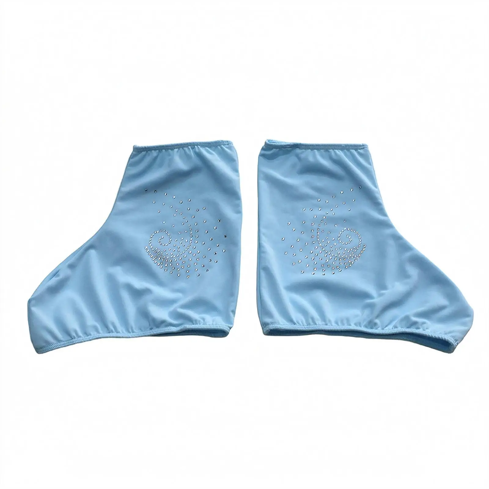 Skating Boot Covers Smooth Nylon Rhinestone Finish Figure Skating Cover for Skates Storage and Rink Use