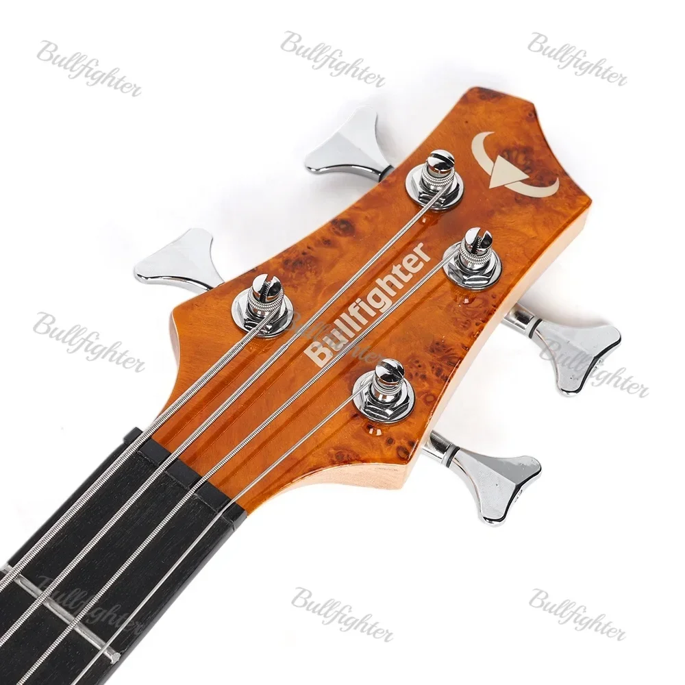 High Grade 4/ 5 strings Maple Burl Top solid body guitare Bass kit Affordable Fashion active Electric Bass Guitar