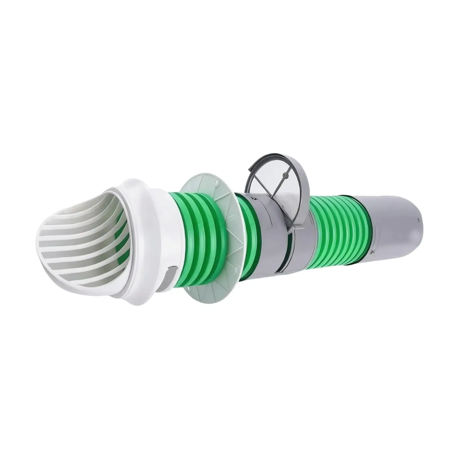 Wall-Mounted Fresh Air Vent Assembly Rain-Resistant Wall Vent with Port and Air Hat Backdraft for Homeowners, DIY Renovators