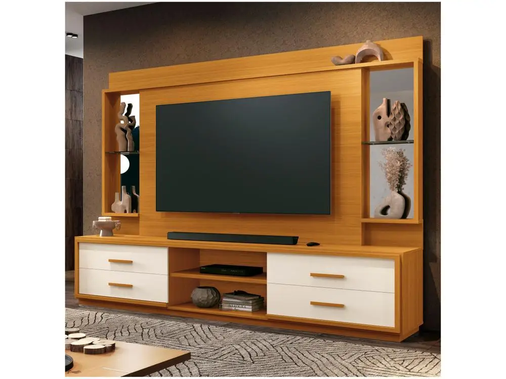 ESTANTE HOME LENI PARA TV 75”, 4 gavetas - EDN Móveis