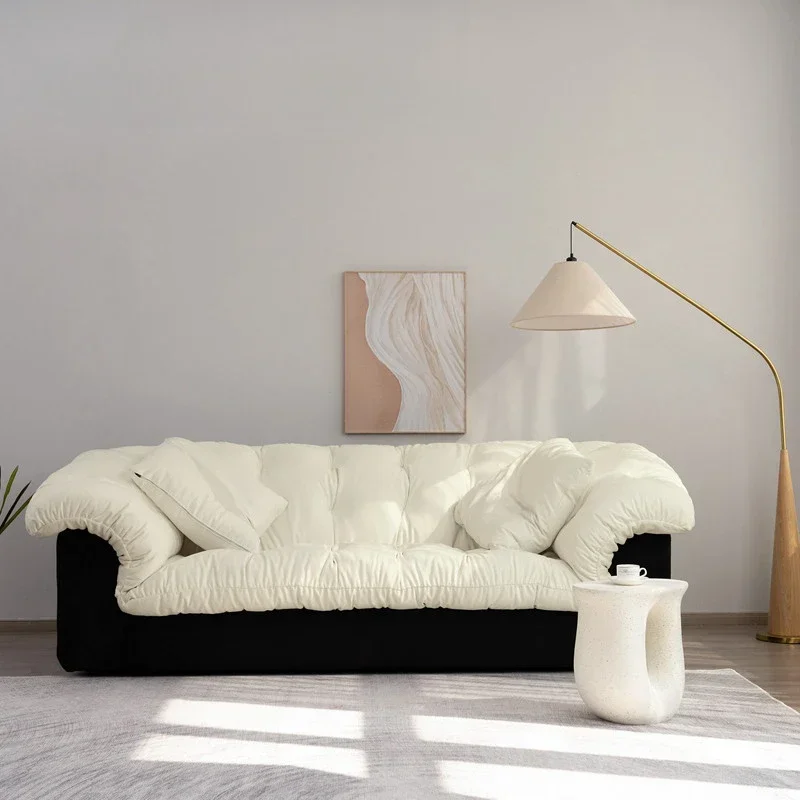 Italian Sleep Nordic Sofa Luxury European Wood Water Proof Sofa Fluffy Couch Sillon Relax Reclinable Para Salon Home Furniture