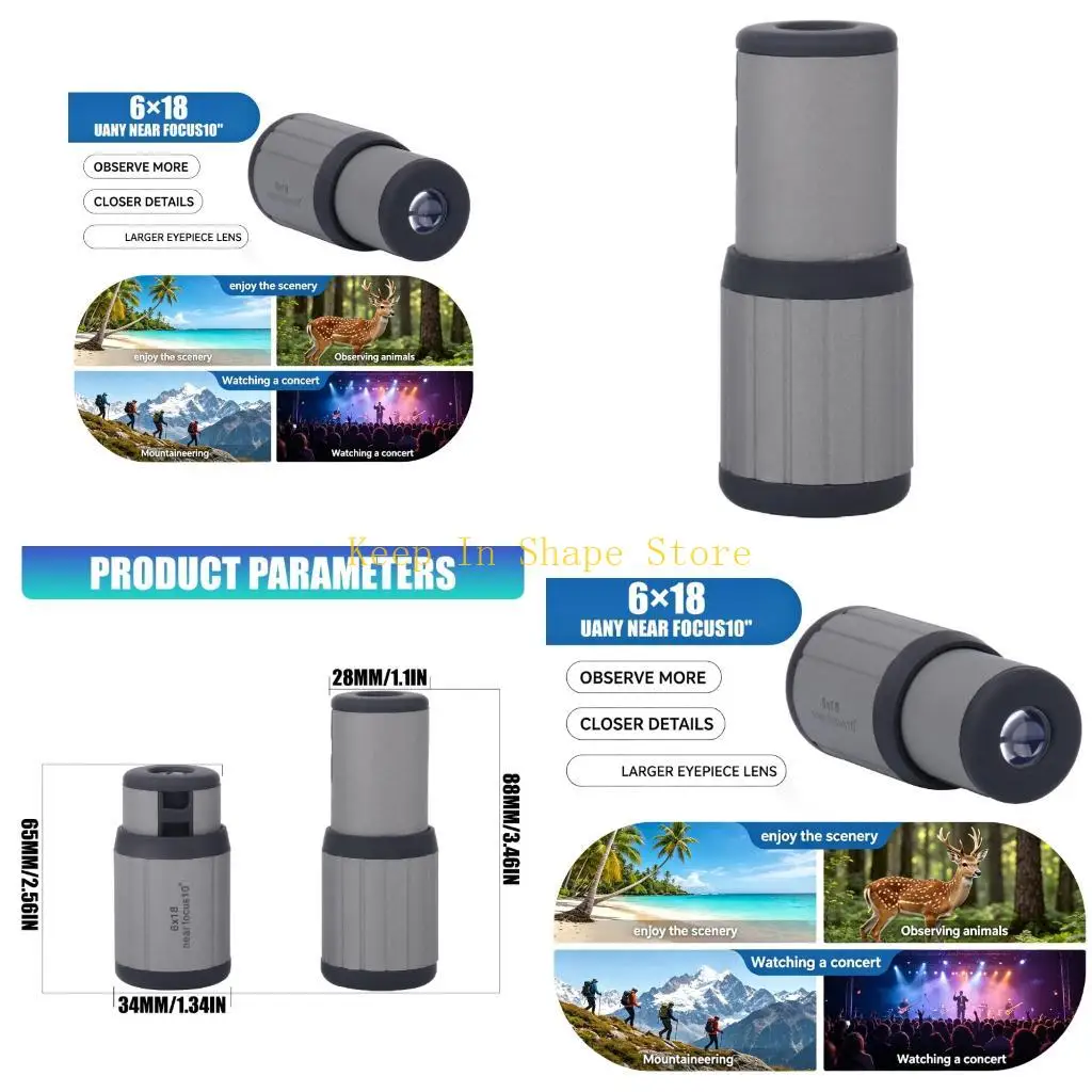 

U1JC Light Weight Monocular With Rotate Focusing Compacts Monocular for Travel Camping and Wildlife Observation