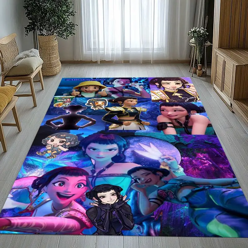 KPop D-Demon H-Hunters Girl Group Cartoon Soft Non-Slip Area Rug for Living Room,Bedroom Playroom Carpet Mat for Sofa,Home Decor