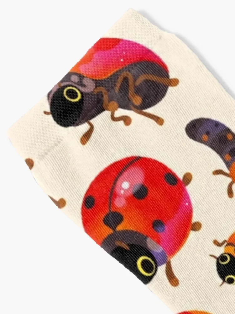 Lady beetles Socks Antiskid soccer Novelties Socks For Men Women's