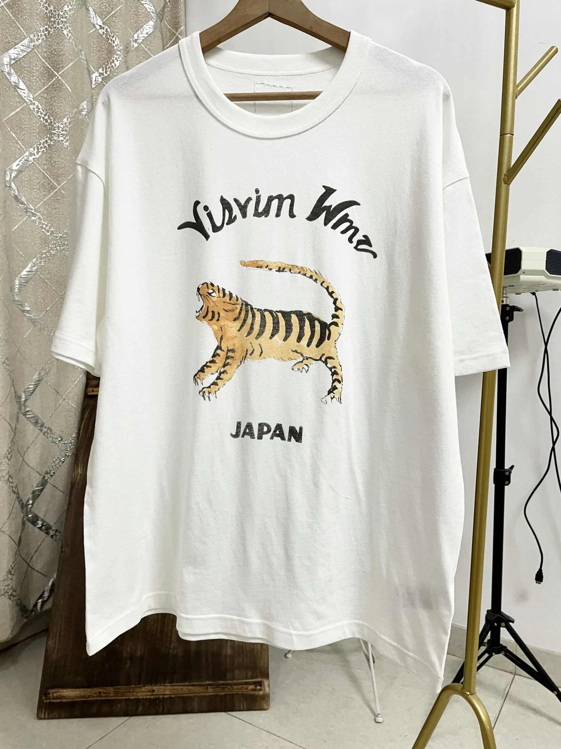 

2025 VISVIM TORA TEE 24SS Tiger Letter Short Sleeve T-Shirt Vibe Vintage