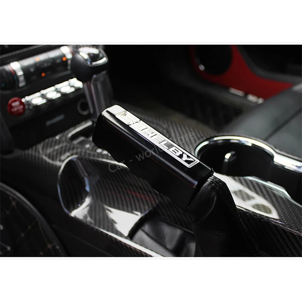 Aluminum alloy Metal Handbrake Grips Set For Mustang Shelby Brake Handle Replace Accessories Fit Ford Mustang 2015-2021