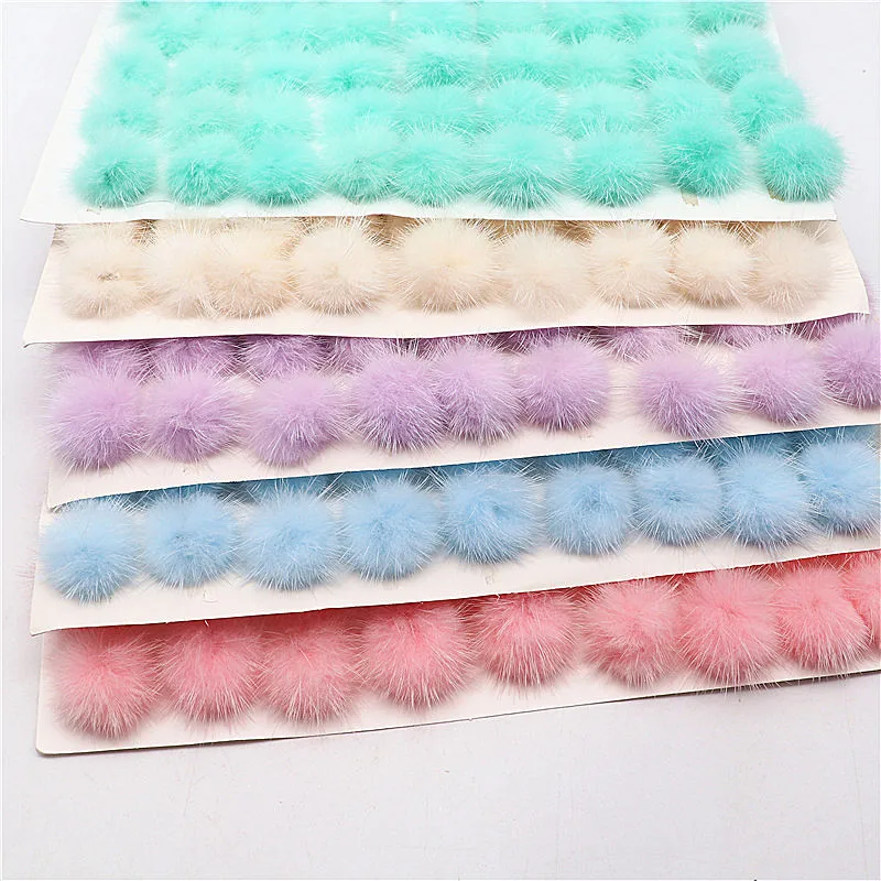 Wholesale Natural Mink Fur Pompoms 25/30/35/40mm Pompons Furballs Diy Pompones Handmade Craft Supplies Sewing Accessories