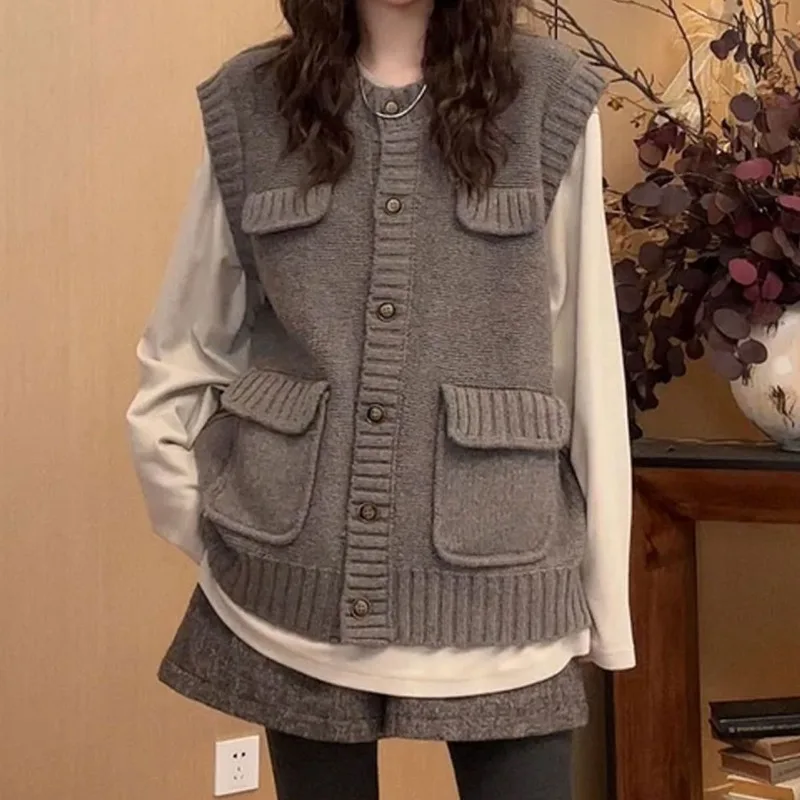 

Blouse Jumper Waistcoat Women's Winter Luxurious Youthful Slimming Knitwear Layering New Comfortable Casual Minimalist Elegant