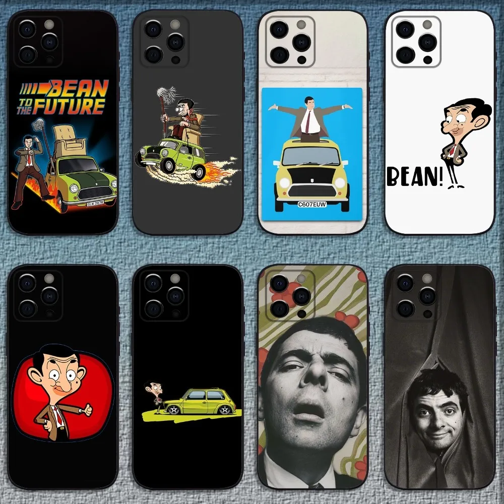 Funny Mr B-Bean Phone Case For iPhone 16,15,14,13,12,11,Pro,X,XS,Max,XR,Plus,Mini Soft Black Cover