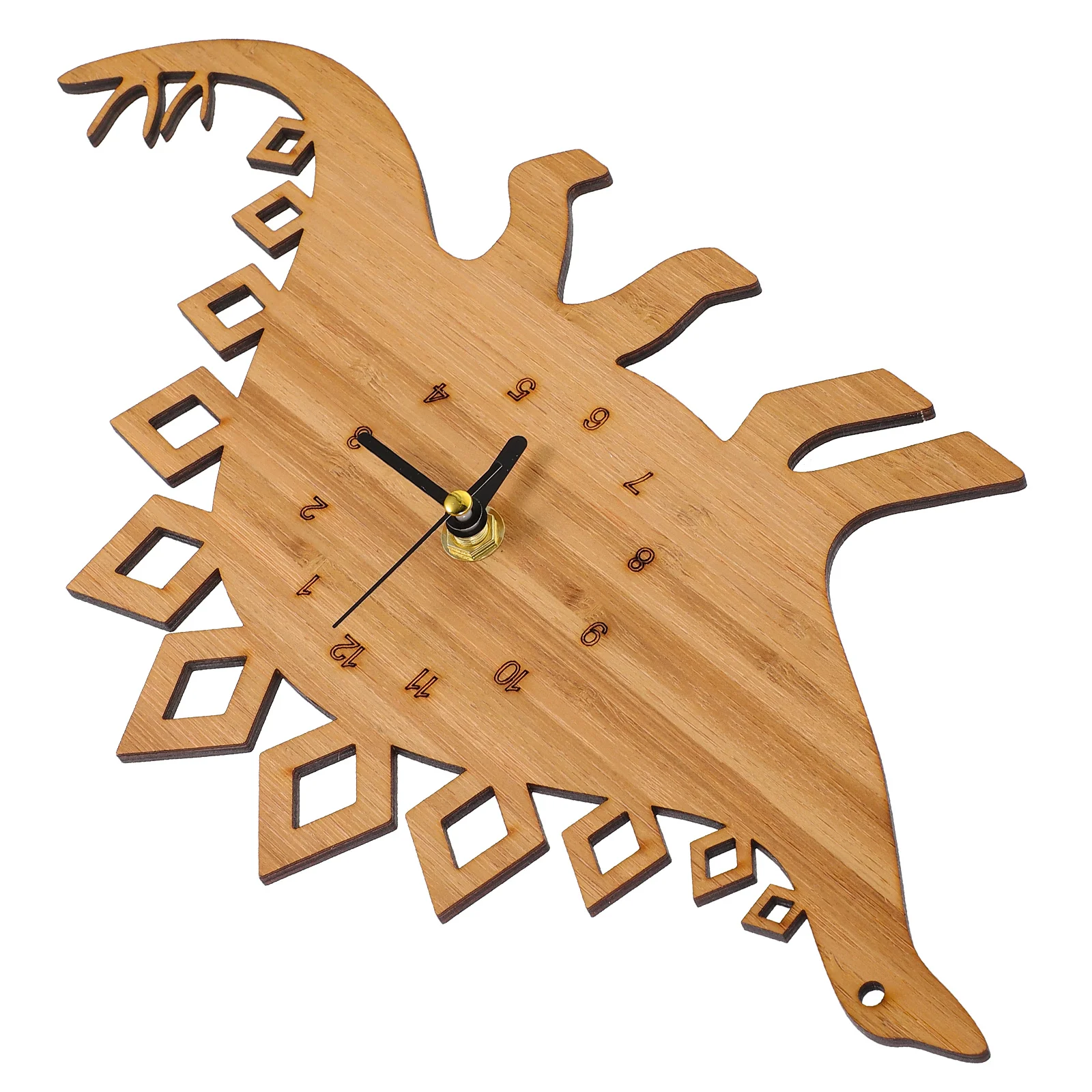 

Decorative Clock Small Wood Alarm Wall Dinosaur Clocks Mute Household Hanging