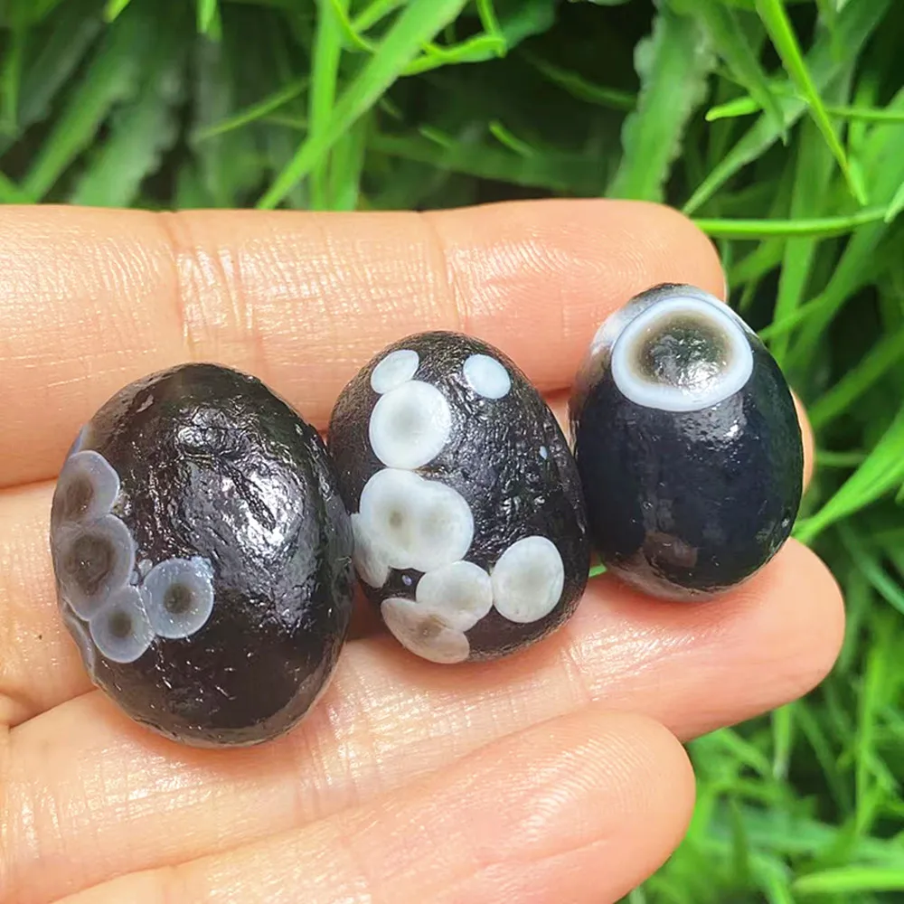 S1 Natural agate Alxa Gobi Eye Mineral specimen Energy Crystal Chakra Reiki Healing Home decoration