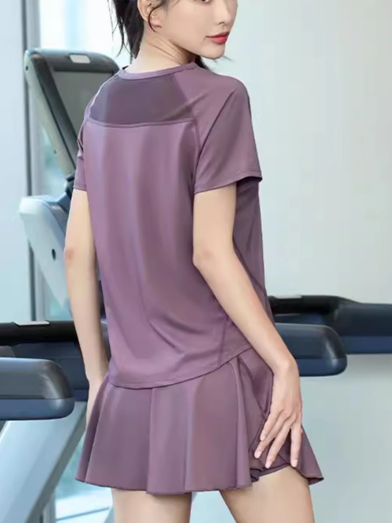 여성 2025 여름 루즈핏 속건 티셔츠 러닝 트레이닝 반바지 반팔 통기성 피트니스 투피스 세트