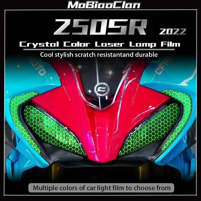 

For CFMOTO 250SR 2022 Motorcycle headlight and taillight film smoked black honeycomb laser protection film sticker