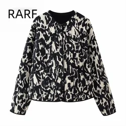 2024 Autumn/Winter New Product Women's Clothing Animal Pattern Printed Cotton Jacket Jacket Coat Cotton Jacket