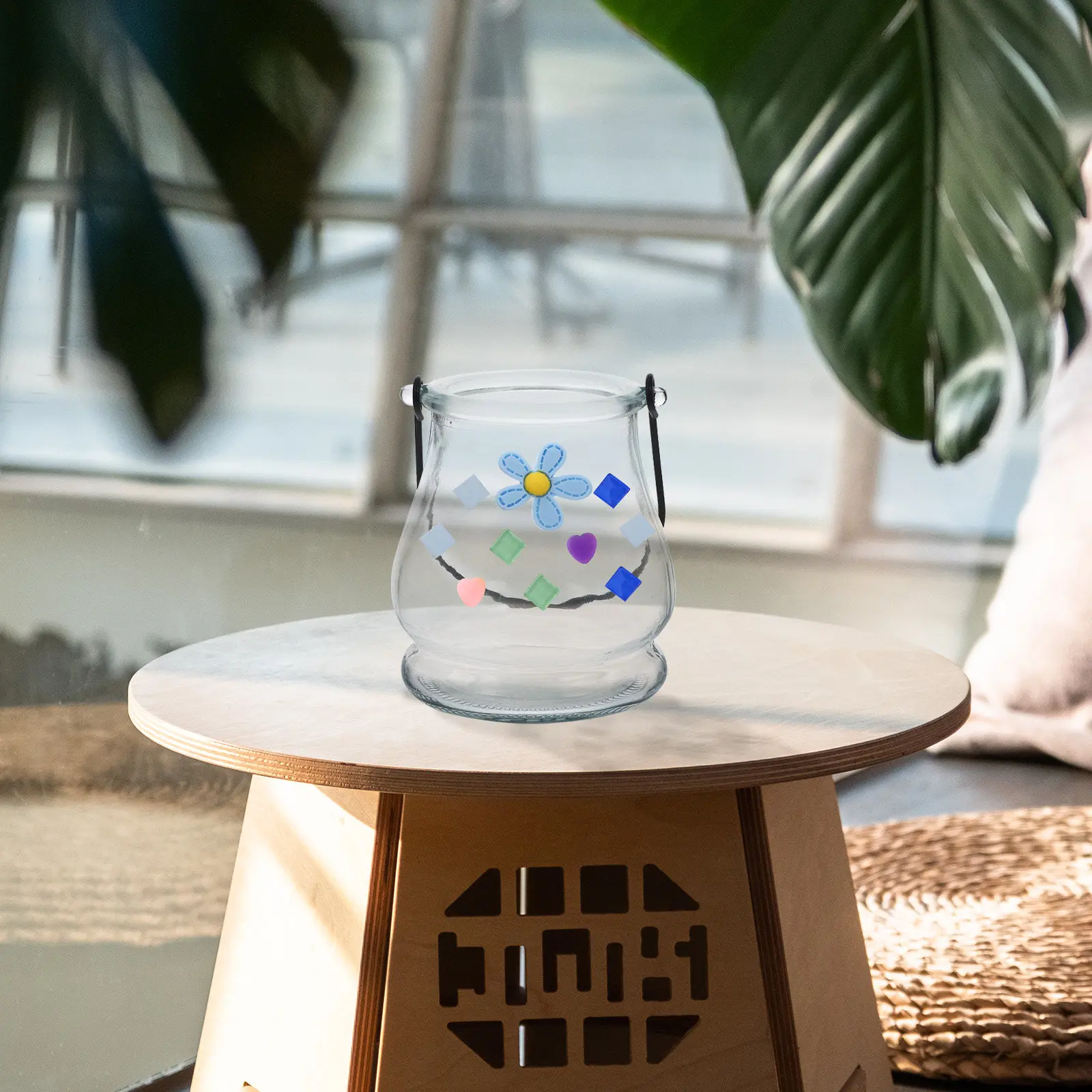 

Набор для творчества: подставка-держатель с разноцветными стеклянными элементами, универсальные возможности, прочные материалы, декор для дома