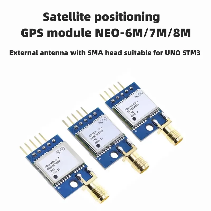 

GPS module NEO-6M/7M/8M satellite positioning with SMA head external antenna suitable for UNO STM3