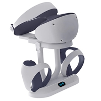 HOT KJH Dual Controller Charging Dock for PS VR2 Glasses Console Storage Stand for PS5 VR2 Game Handle Charge Base Accessory