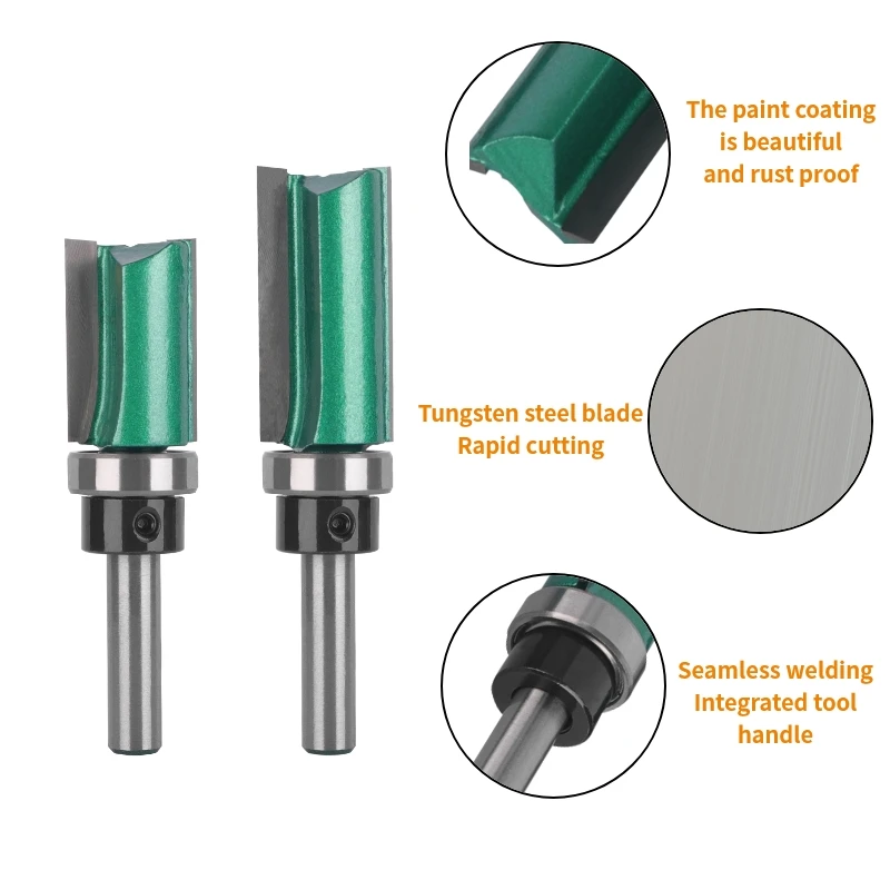 YUSUN 8MM Schaft D19MM Muster Bit Router Bit Holz Fräser Für Holz Bit Gesicht Mühle Hartmetall Cutter End mühle