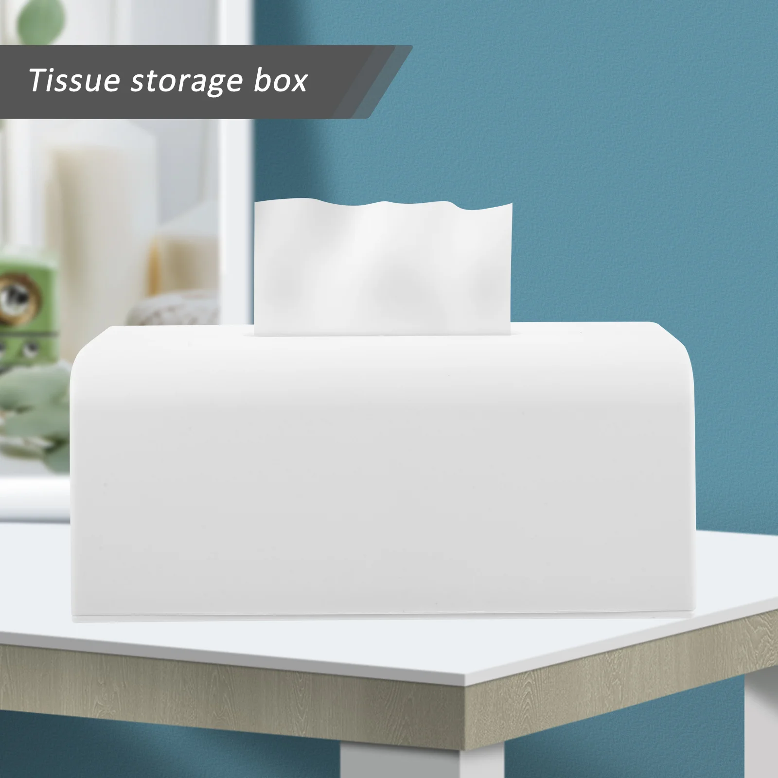 

1Pcs Plastic Tissue Box Simple Storage Container for Home Car Easy Replace Practical Decorative Organizer