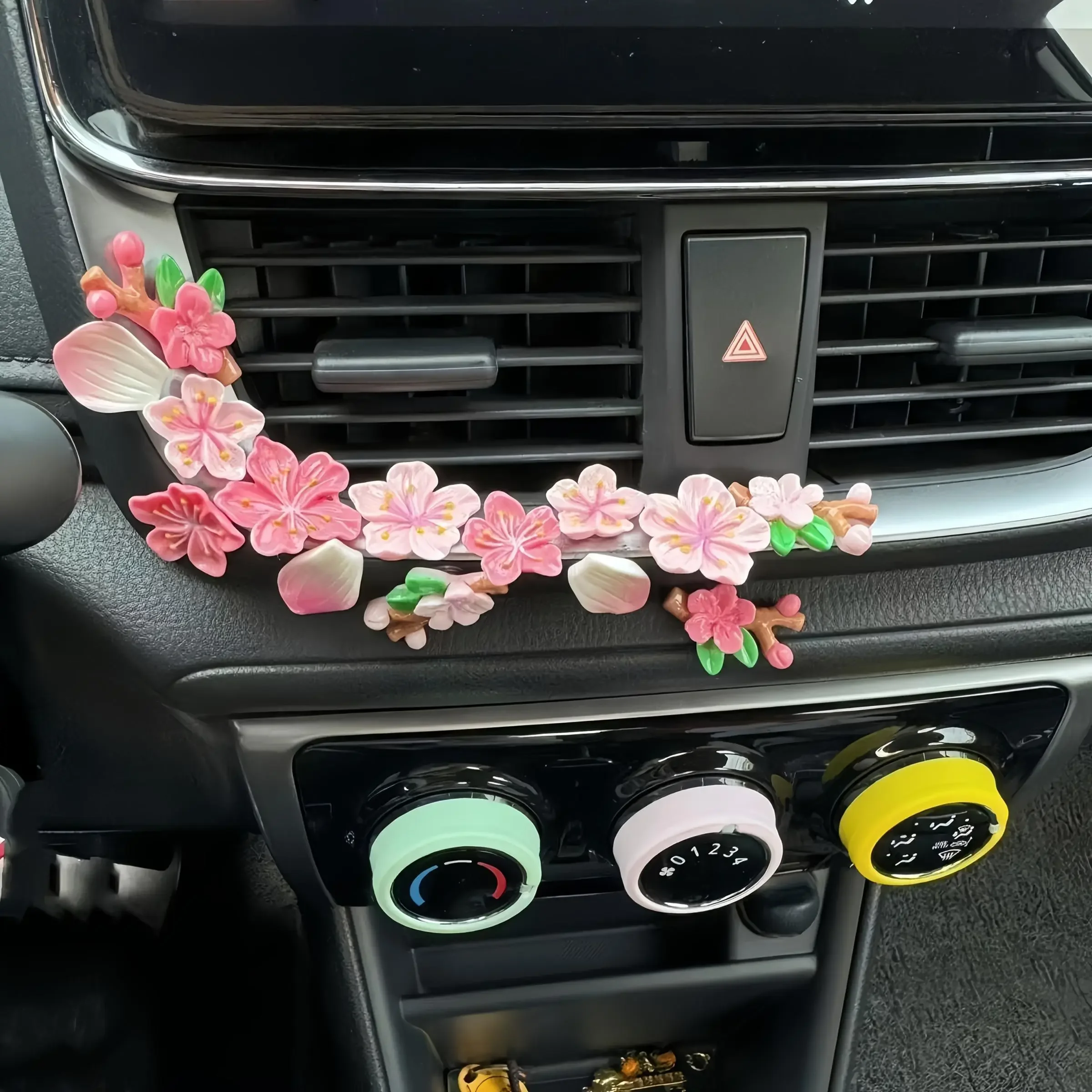 3D Float Kirschblüten-Blumen-Autodekorationen, DIY-Harzaufkleber, modische Ornamente für die Rückseite des Autos, passend für Autos, Elektrofahrzeuge – Detail 5