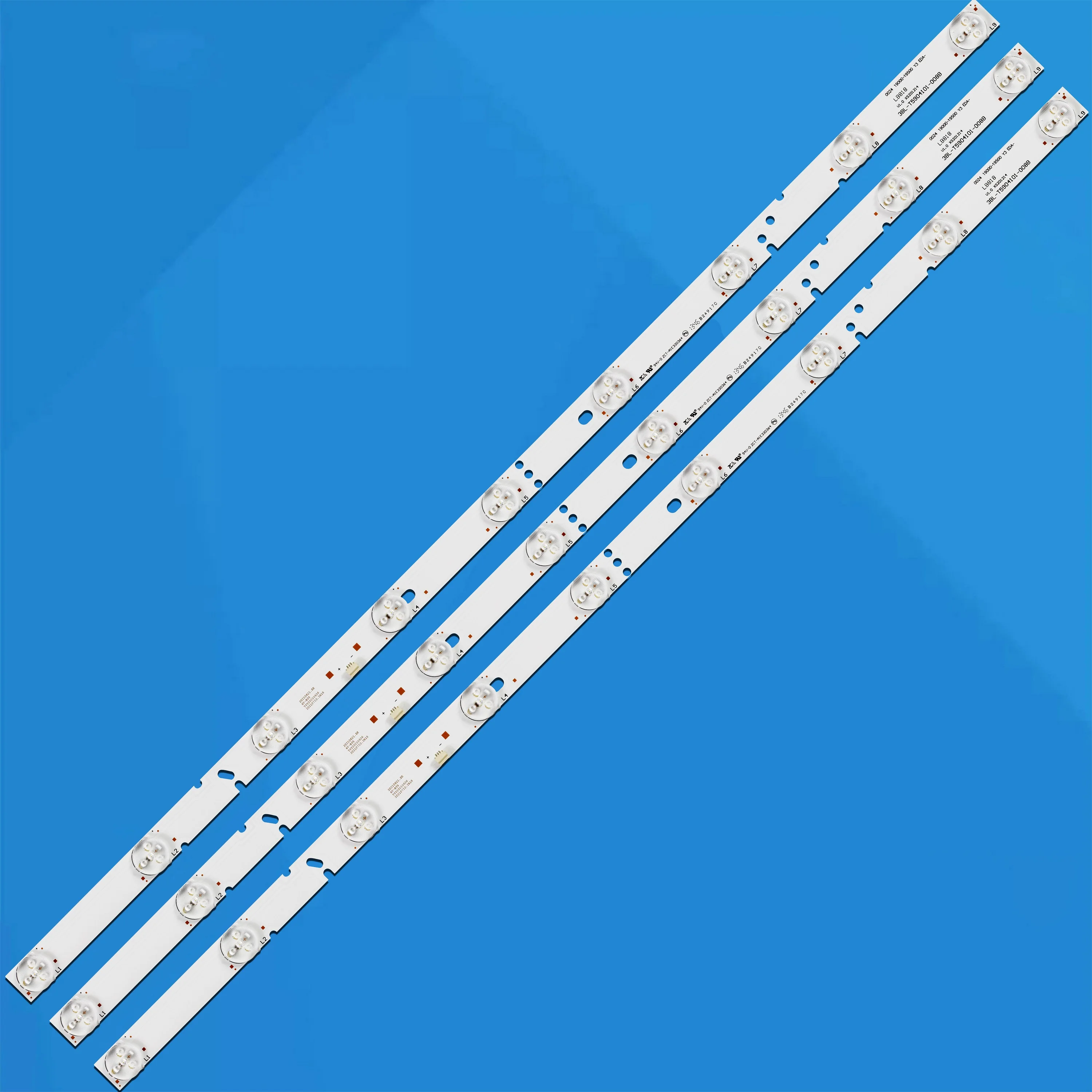 591mm LED Backlight Strip 9 Lamp for 32 Inch LCD TV 3BL-T5904101-008B 003B 6V