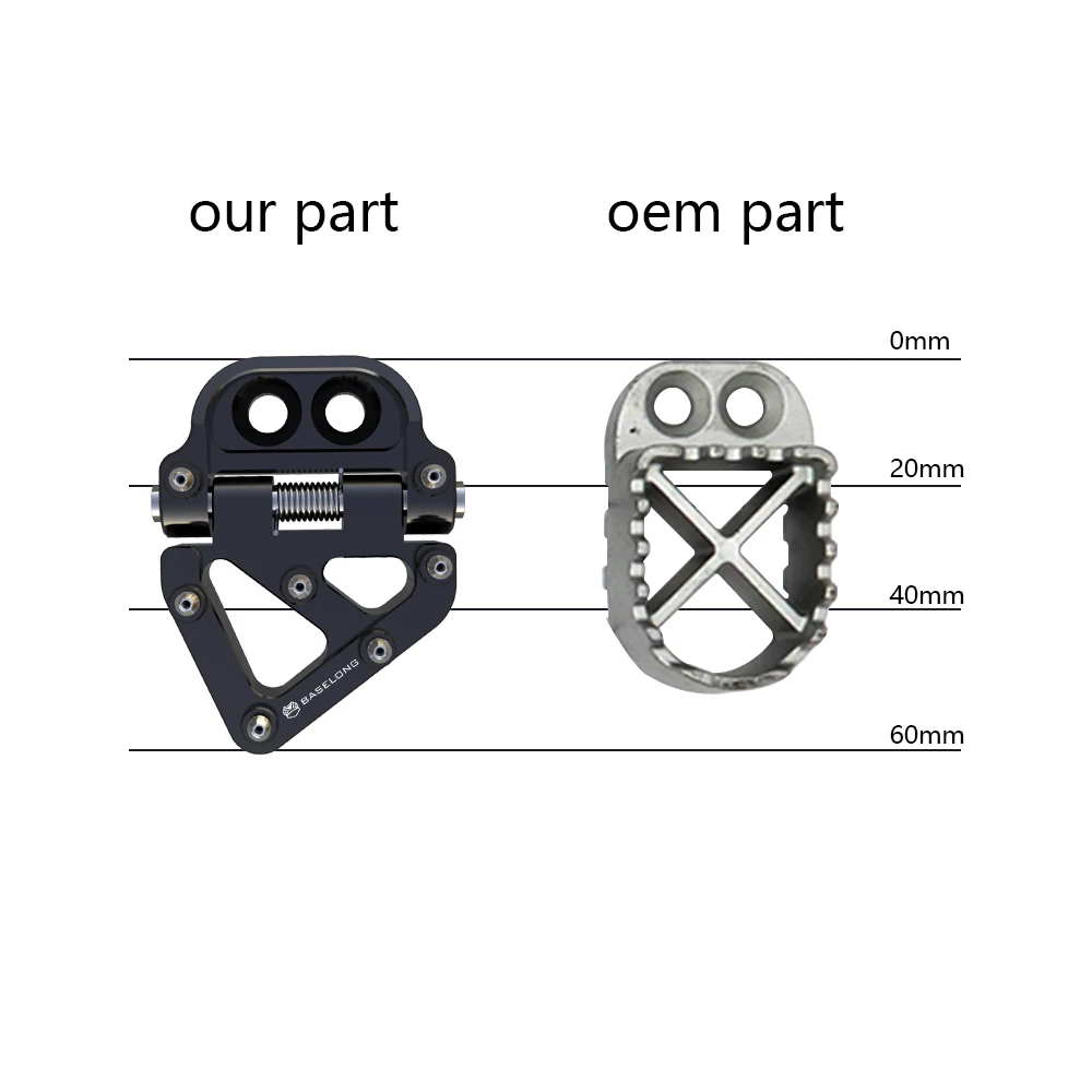 2024 New Motorcycle CNC Aluminium Accessories Folding Rear Brake Pedal Step Tip Plate For Moto Morini X-Cape 650 2021 2022 2023 - Image 5