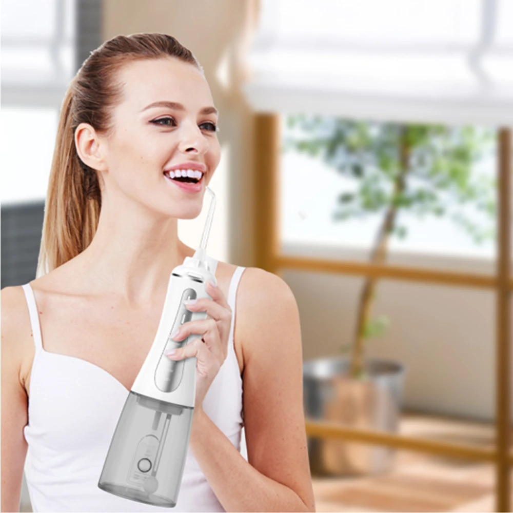 وصول جديد fairywill350 مللي المحمولة عن طريق الفم الري USB قابلة للشحن الأسنان المياه دودة الحرير النفاثة الري الأسنان نظافة الأسنان #4