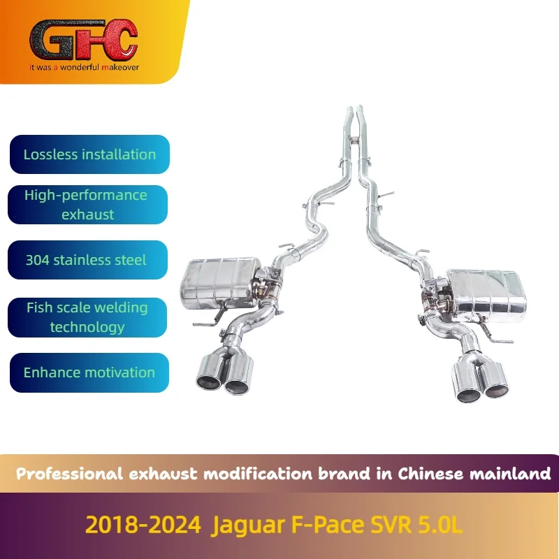 

GFC Catback Exhaust System for 2018-2024 Jaguar F-Pace SVR 5.0T High-Performance Variable Valve