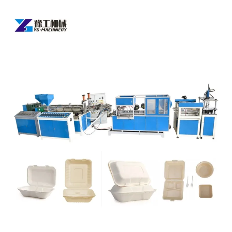 YG Automatic Biodegradable Disposable Sugarcane Bagasse Pulp Paper Plate Tableware Making Machine Dish Tray Making Machine