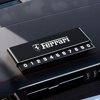 Car Temporary Parking Numbers Plate Aluminium Alloy Slide Adjustable Sticker For Ferrari 488 Roma F8 SF90 LaFerrari Portofino F8