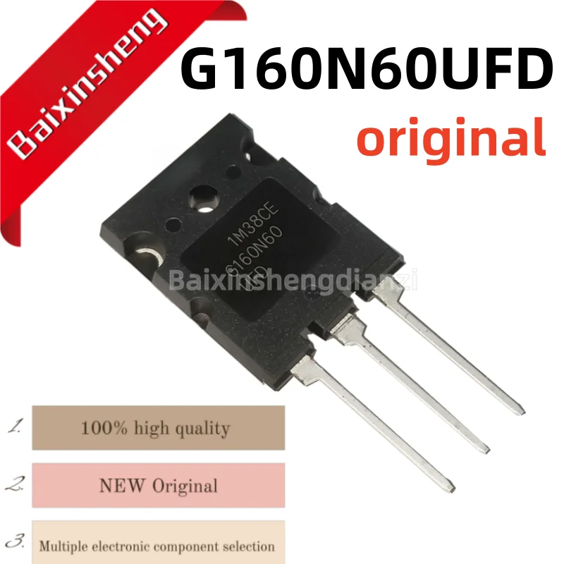 

2 pieces, brand new original, G160N60UFD, SGL160N60UFD, 160A 600V, TO-3PL, TO-2645, IGBT single tube