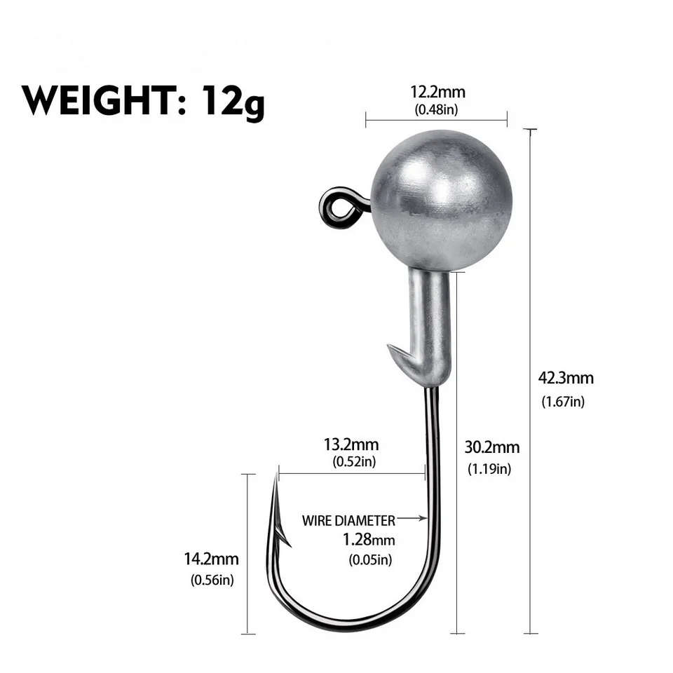 1g 2g 3,5g 5g 7g 10g 12g 20g Kurbel Jig Kopf Haken Angelhaken Kopf Jig Locken Harten Köder Weichen Wurm Angelhaken Jig Haken Für Angeln – Detail 17