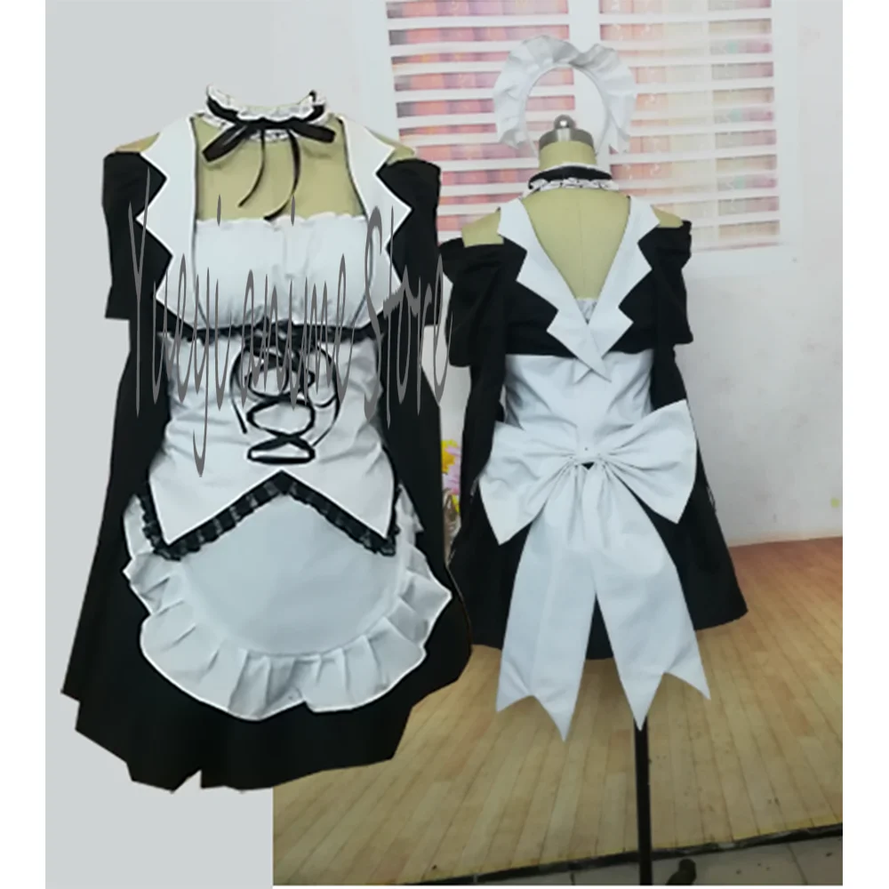 アニメコスプレ鮎沢美咲制服衣装女性メイドドレス衣装ハロウィンパーティーロールプレイ服 --- カスタマイズ