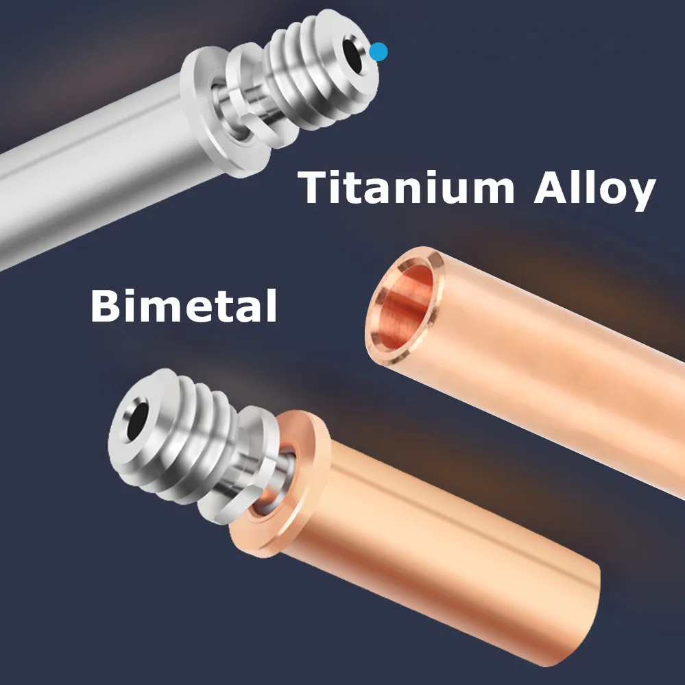 Gola bimetallica in lega di titanio per CR6 SE Heat Break lega di rame rosso ad alta temperatura V6 gola per Anycubic VYPER Mega S/Pro