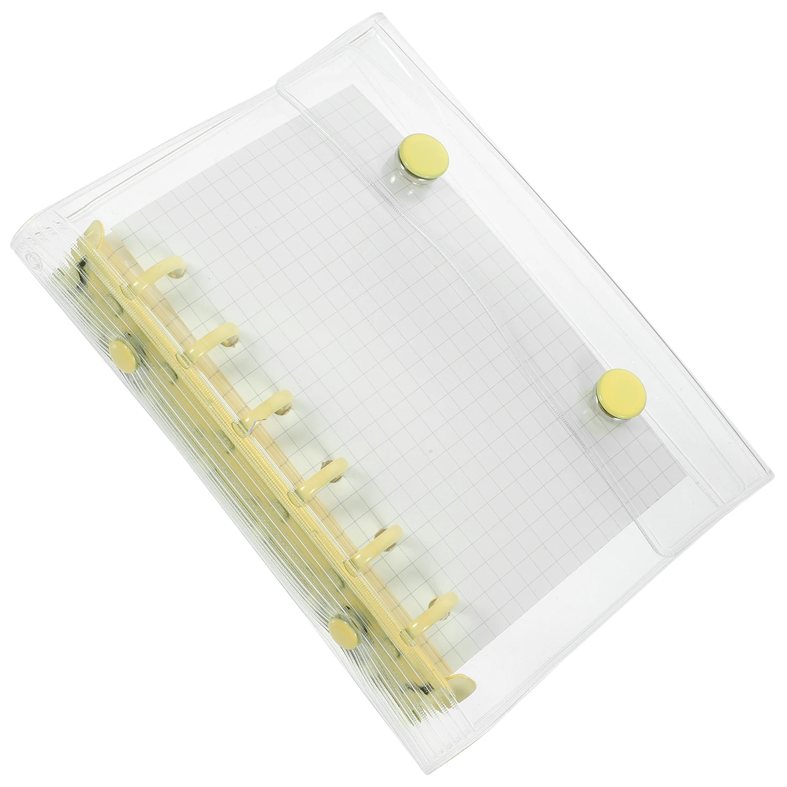 

Transparent Double Buckle Loose Leaf Notebook 6 Hole Detachable Planner Mini Binder Paper Lovely Diary Creative Writing