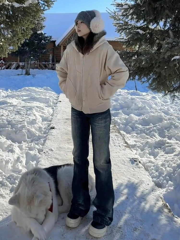 

Cleanfit Vintage Blue Men's Jeans High Street Micro Flared Straight Leg Long Trousers Wear Resistant Casual Youth Faion