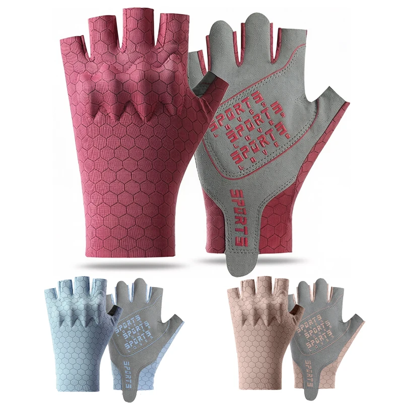 

Summer Half Finger Cycling Gloves Breathable Anti-Slip Shock MTB Road Bike Gloves for Men Women Gym Fishing Racing Running Sport
