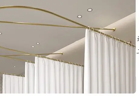 Beauty salon U-shaped iron art health center physiotherapy bed partition curtain rod beauty bed curtain support frame hanging