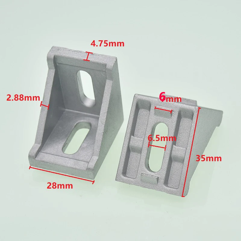 10 Stück Eckbeschlag Winkel Aluminium-Verbindungsstück Halterung Verschluss 2020 3030 4040 4545 Serie Industrie-Aluminiumprofil – Detail 4