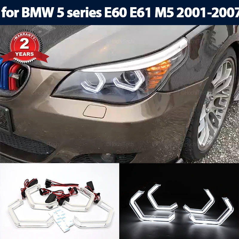 

Ultra bright M4 style LED Angel Eyes For BMW 5 series E60 E61 520i 525i 530i 540i 545i 550i M5 2001-2007 Accessories