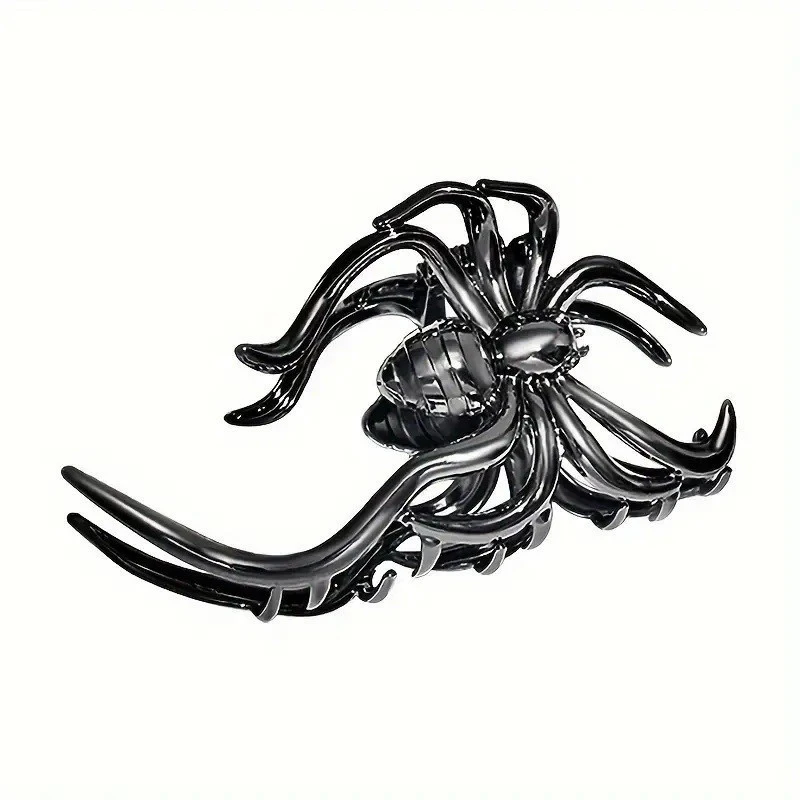 2024 Large Size Sliver Spider Hair Claw Clips For Women Strong Hold Hair Jaw Clips  Thick Thin Hair Halloween Hair Accessories