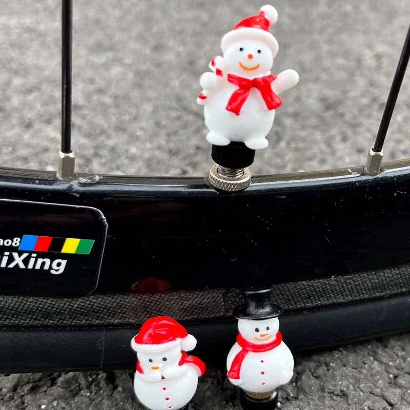 Afbeelding 3: Fiets Air Nozzle Cap Sneeuwpop MTB Racefiets Schoonheid Mond Mond Universele Ventieldop Leuke Ventiel Stofkap Fietsaccessoires