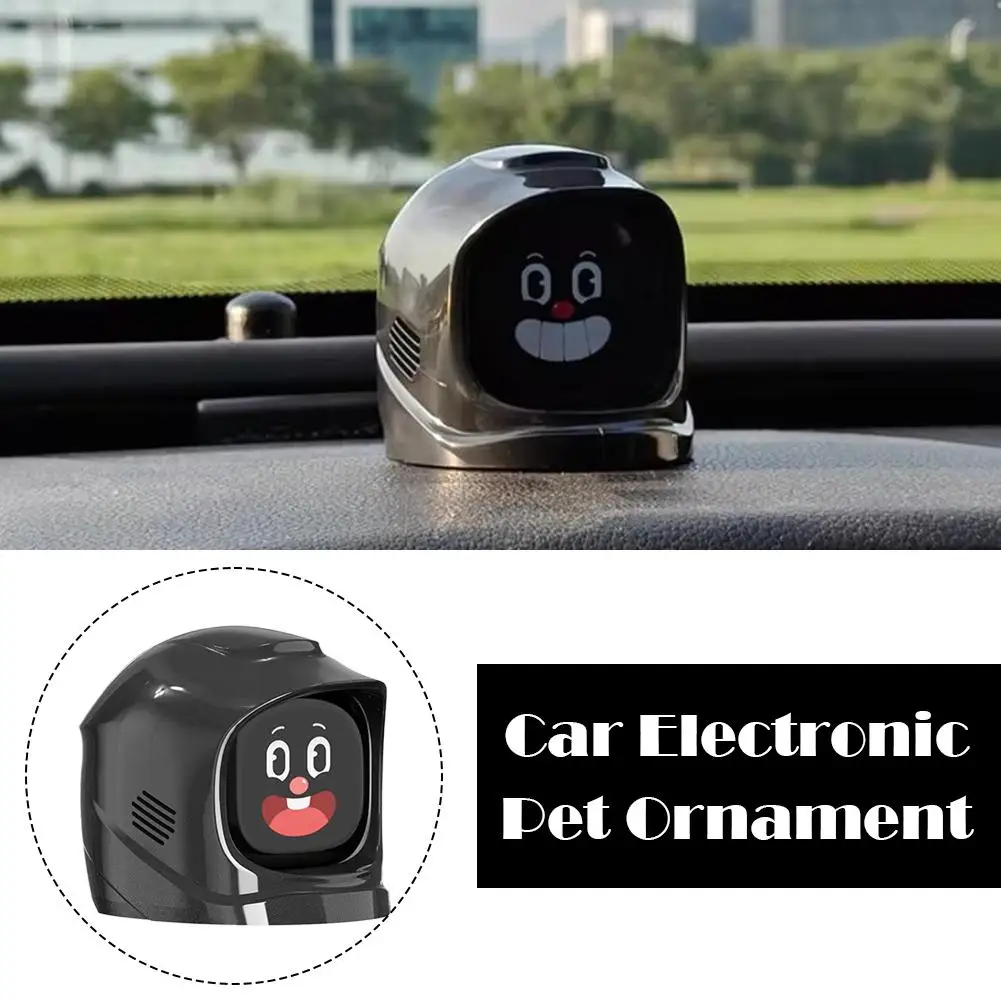 

Intelligent Robot Car Toy Ornament Car Electronic Pet Ornaments Partner Tide Interior Play Gift Car Smart E5O4