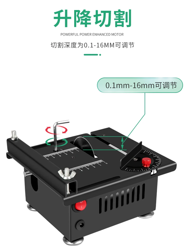 Mini desktop small table saw, woodworking acrylic household mini electric saw model saw, portable small cutting machine