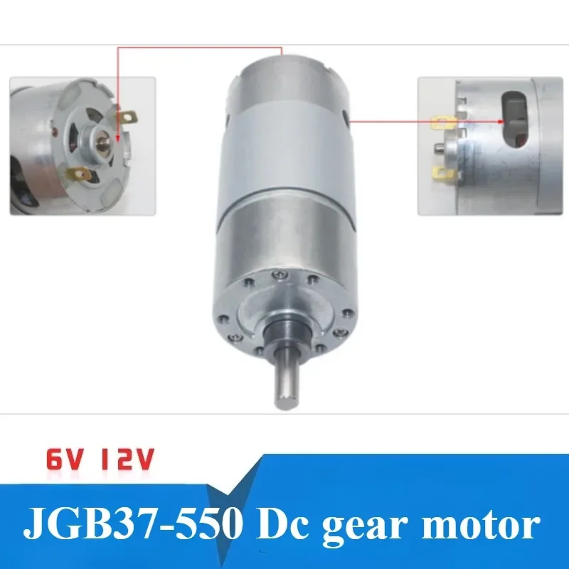 motor-dc-com-engrenagens-jgb37-550-alto-torque-alta-potencia-6v-12v-engrenagens-totalmente-metalicas