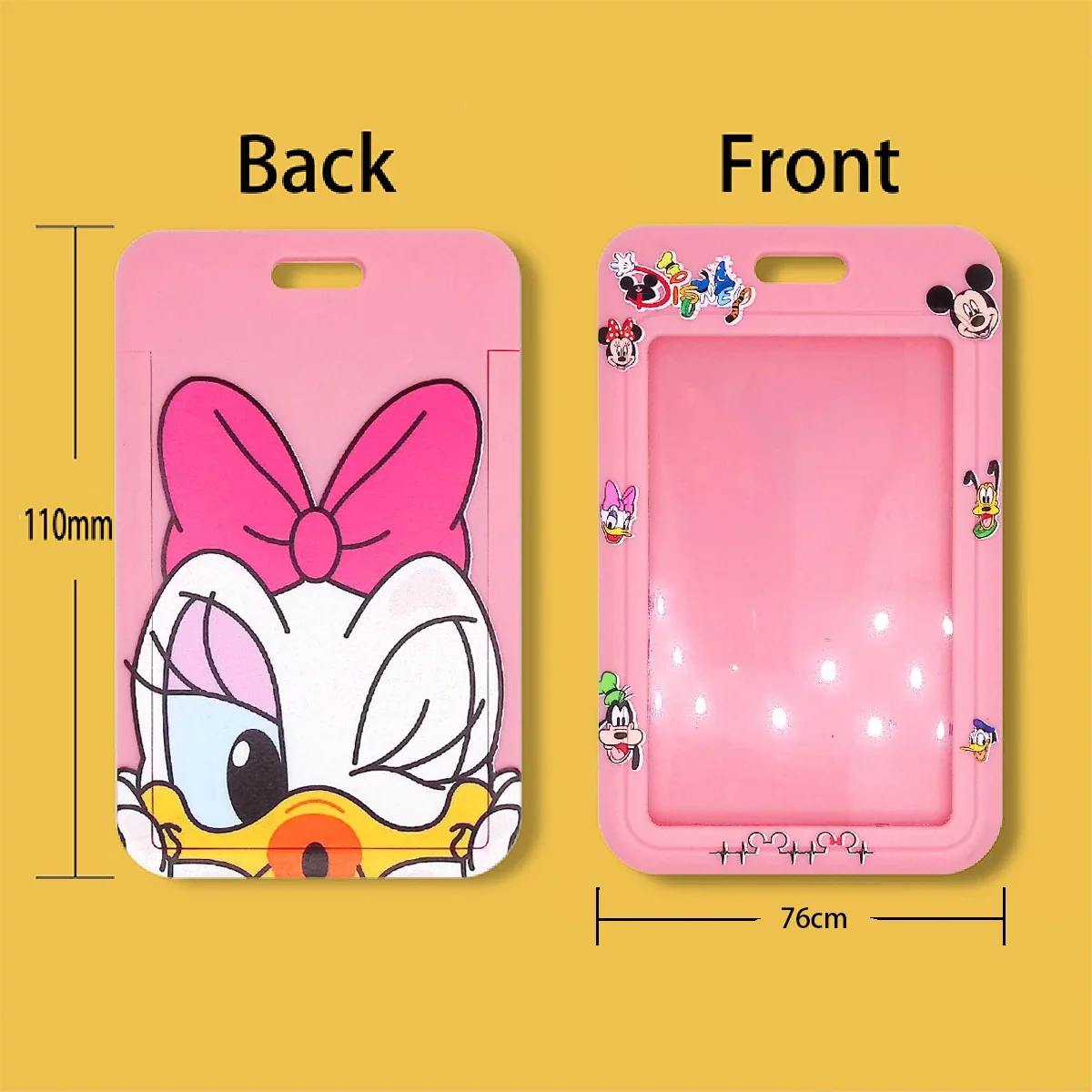 Vertical Card Holder Potdemeiel Disney Mickey MouseDaisy Duck Certificate Holder Neck Strap Keychain ID Access Rope Strap