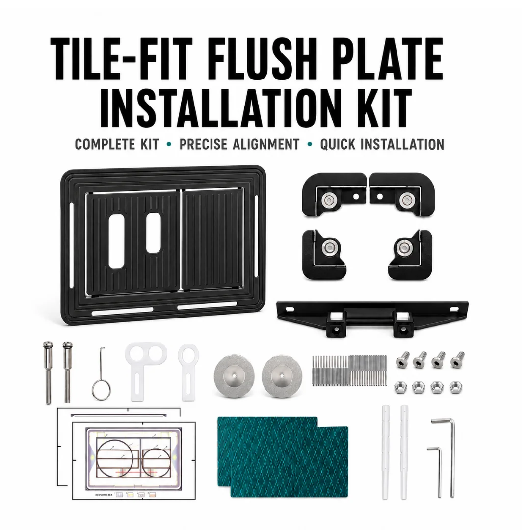 Tile Insert Flush Plate Installation Kit Compatible with M1 Panel for Concealed Cistern with Consumables